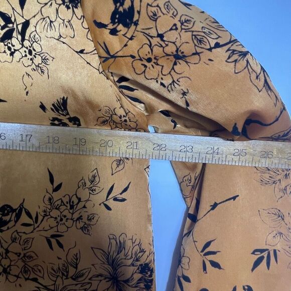 House of Harlow 1960 X Revolve Orange Black Floral Open Front Jaya Jacket Large - Picture 8 of 9